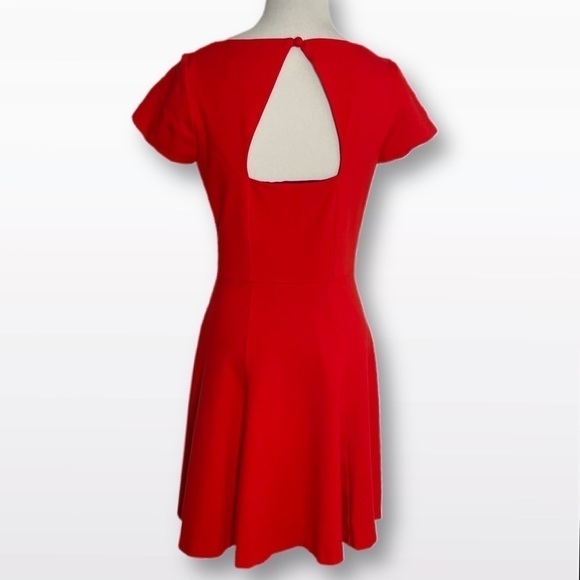 𝅺LEONA Red Fit and Flare Dress - Picture 5 of 9